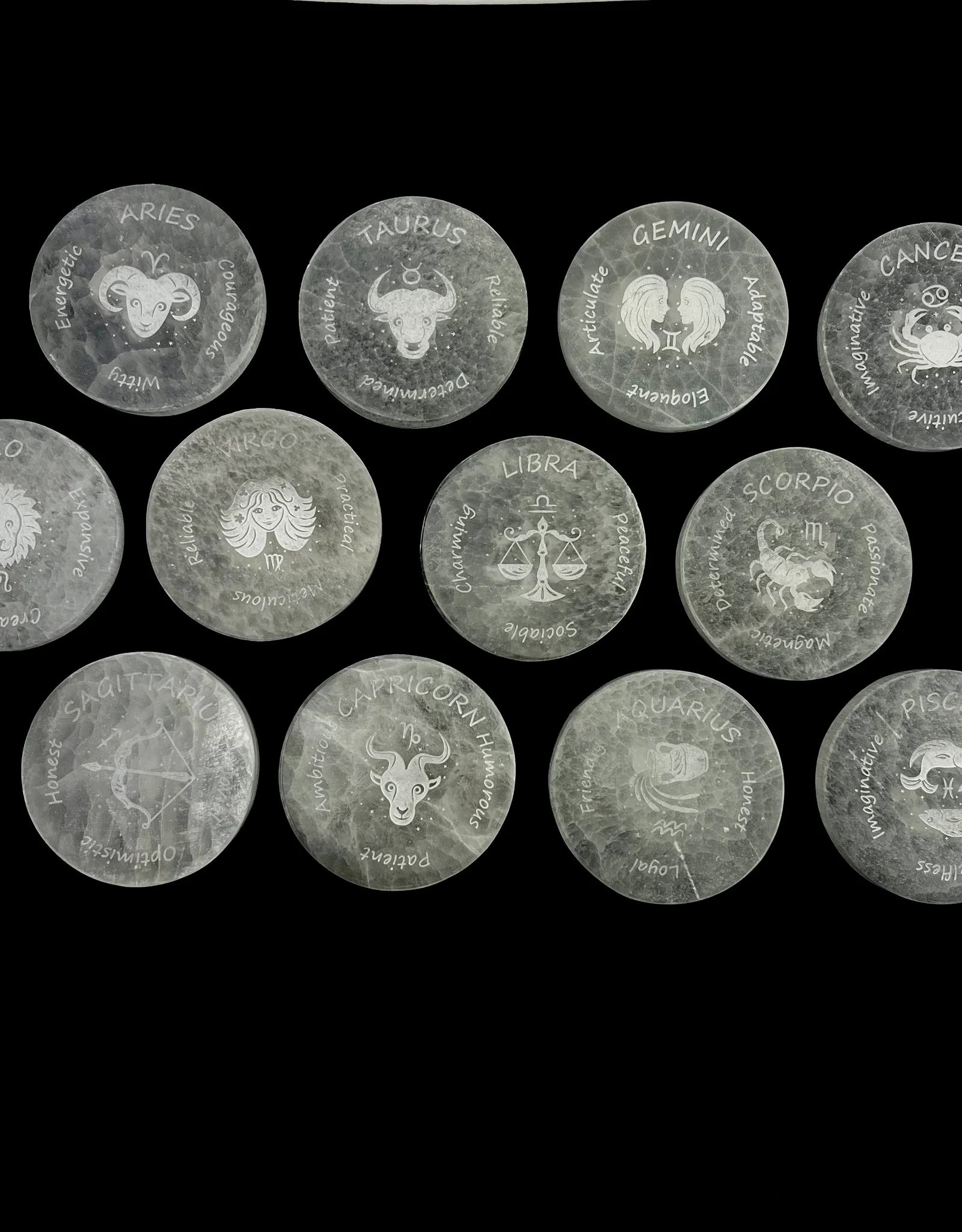 Zodiac Selenite Disc | 95-100MM |