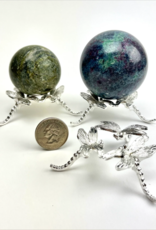 Silver Sphere Stand | 3 Dragonfiles | Large | China