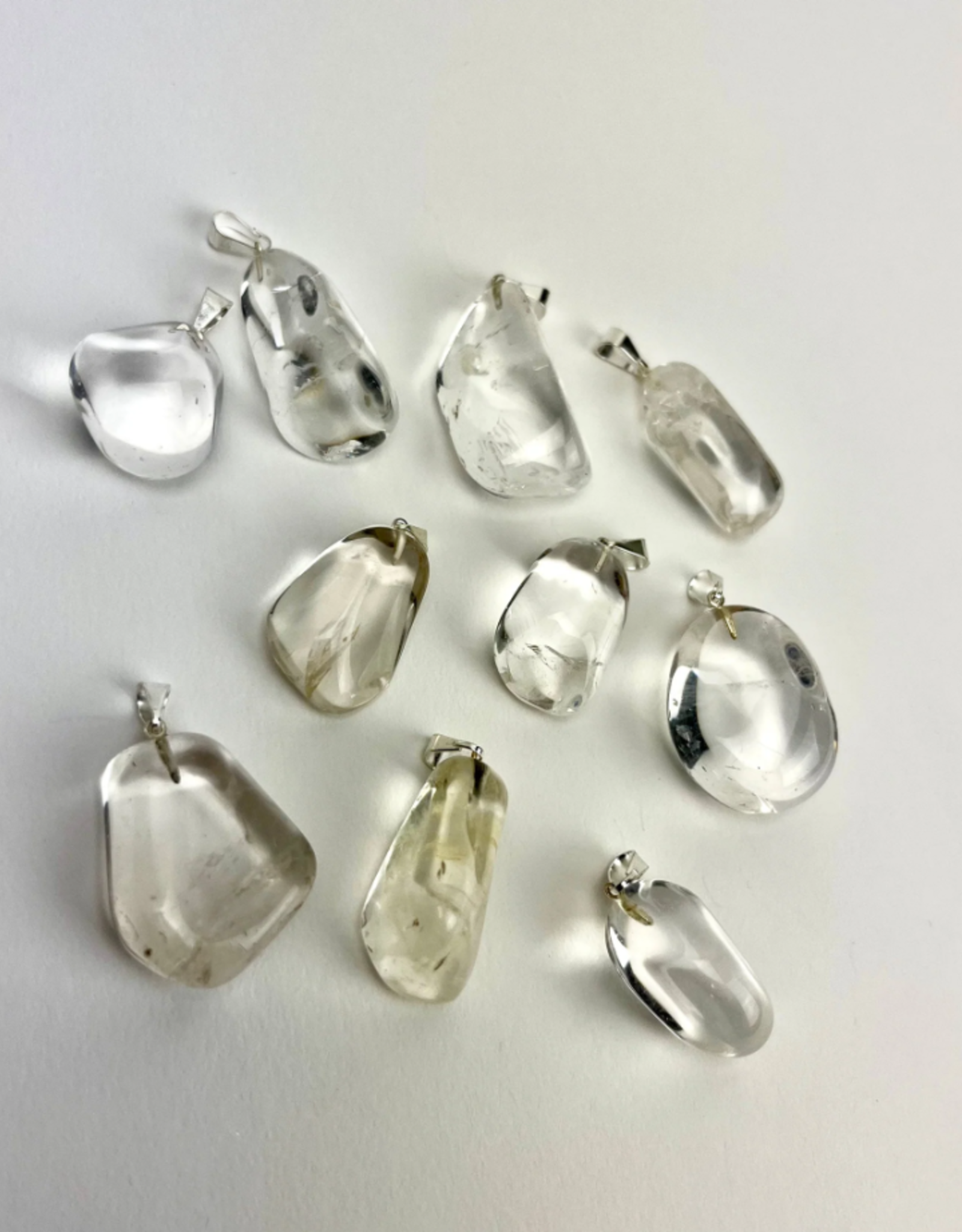 Tumbled Stone Pendant | 20-30mm | Brazil | Clear Quartz