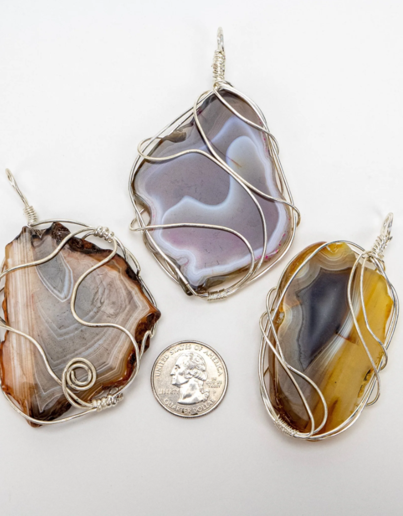 Pelham Grayson Dyed Agate Sliced Pendant | Variety of Colors