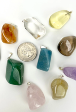 Tumbled Stone Pendant | Rose Quartz