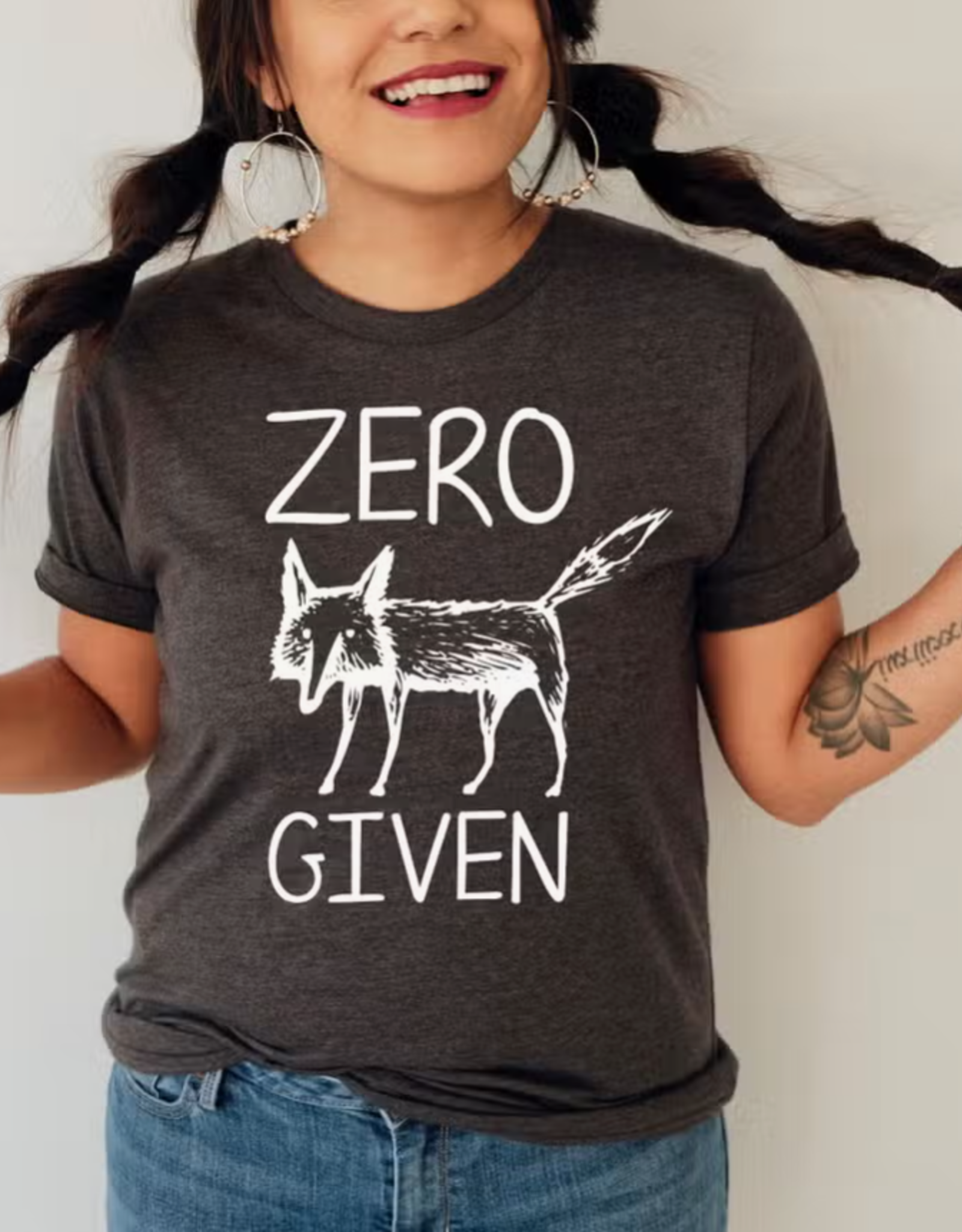 Zero Fox Given Funny TShirt Graphic Tee 80T|Navy|