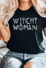 Witchy Woman Halloween Graphic Tee TShirt 128T|Mauve