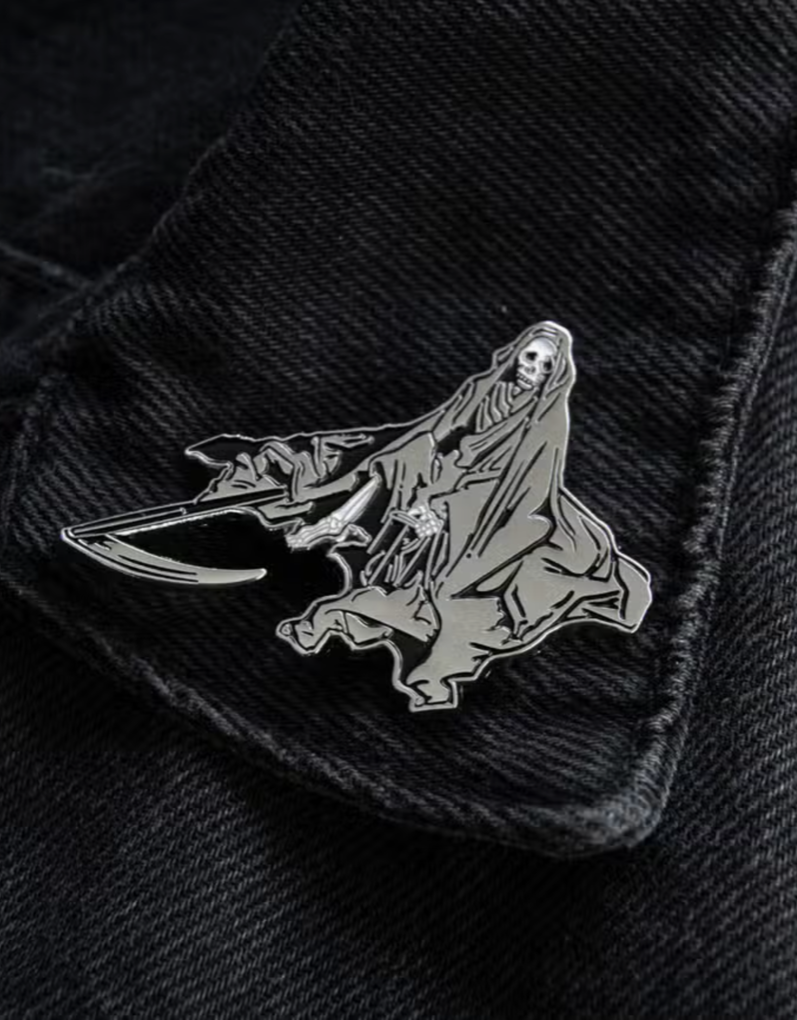 Gustave Dore Death Grim Reaper Enamel Pin