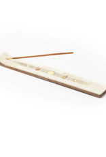 *Indukala Moon Phase Incense Holder - Hand Carved Wood Bone
