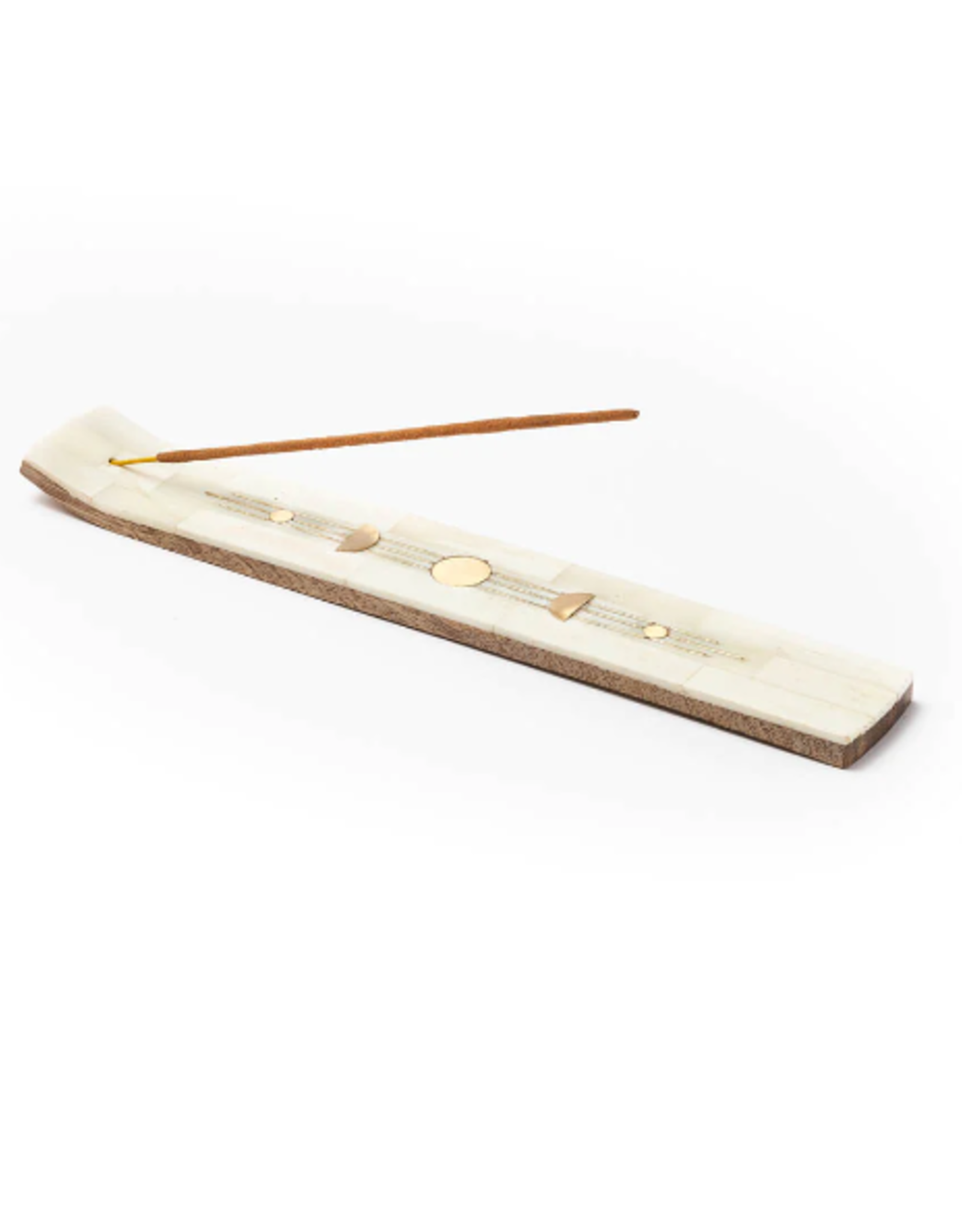 *Indukala Moon Phase Incense Holder - Hand Carved Wood Bone