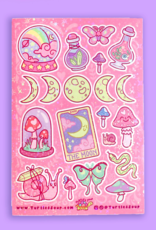 Glittery Witchy Things Vinyl Sticker Sheet