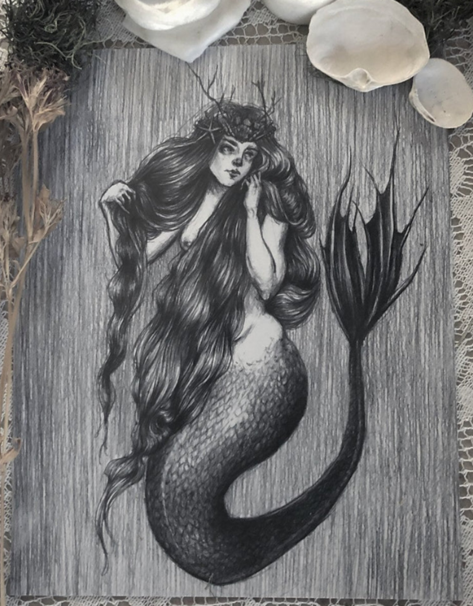 Mermaid Queen Fine Art Print 5x7