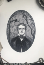 Caitlin McCarthy Art Edgar Allan Poe Fine Art Print - Gothic Author Portrait 5x7