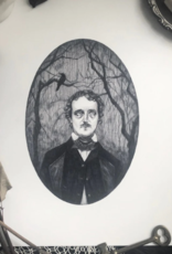 *Edgar Allan Poe Fine Art Print - Gothic Author Portrait 5x7
