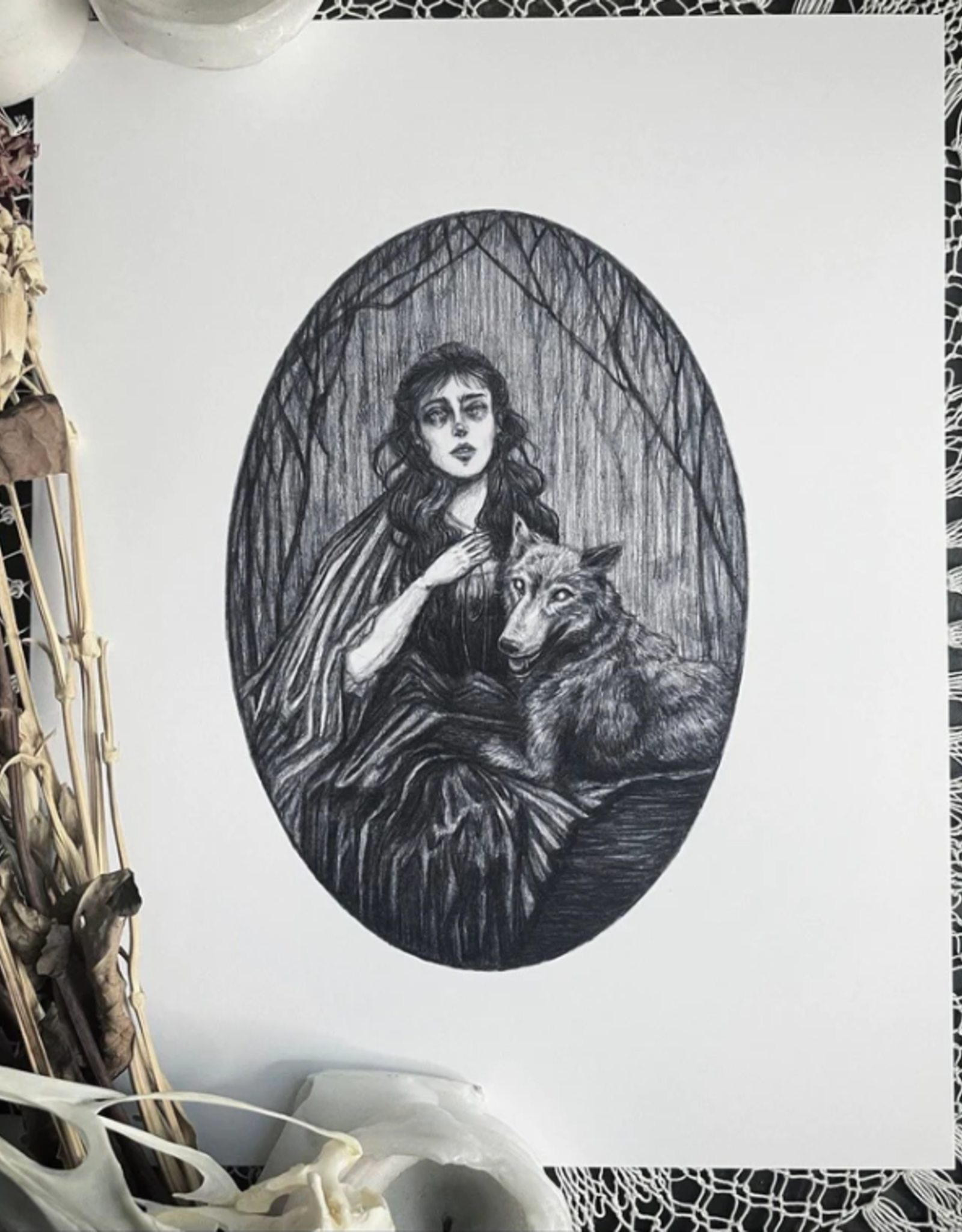*The Company of Wolves - Fine Art Print - Wolf - Forest 5x7