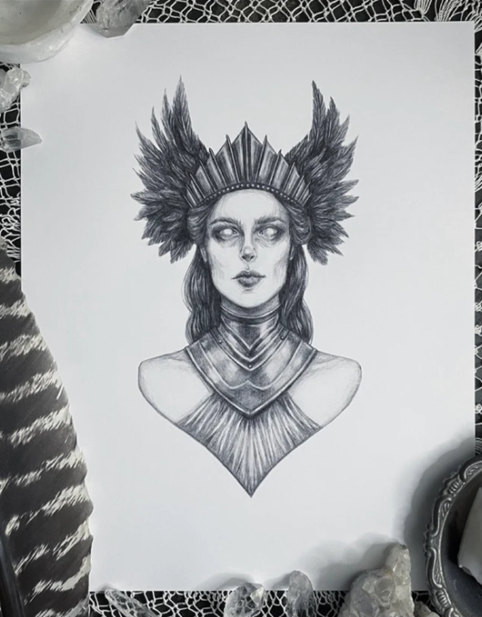 Athena Fine Art Print - Greek Goddess of War & Wisdom 5x7