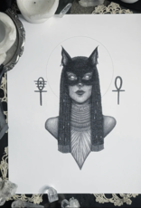 Bastet Fine Art Print - Egyptian Goddess of Protection 5x7