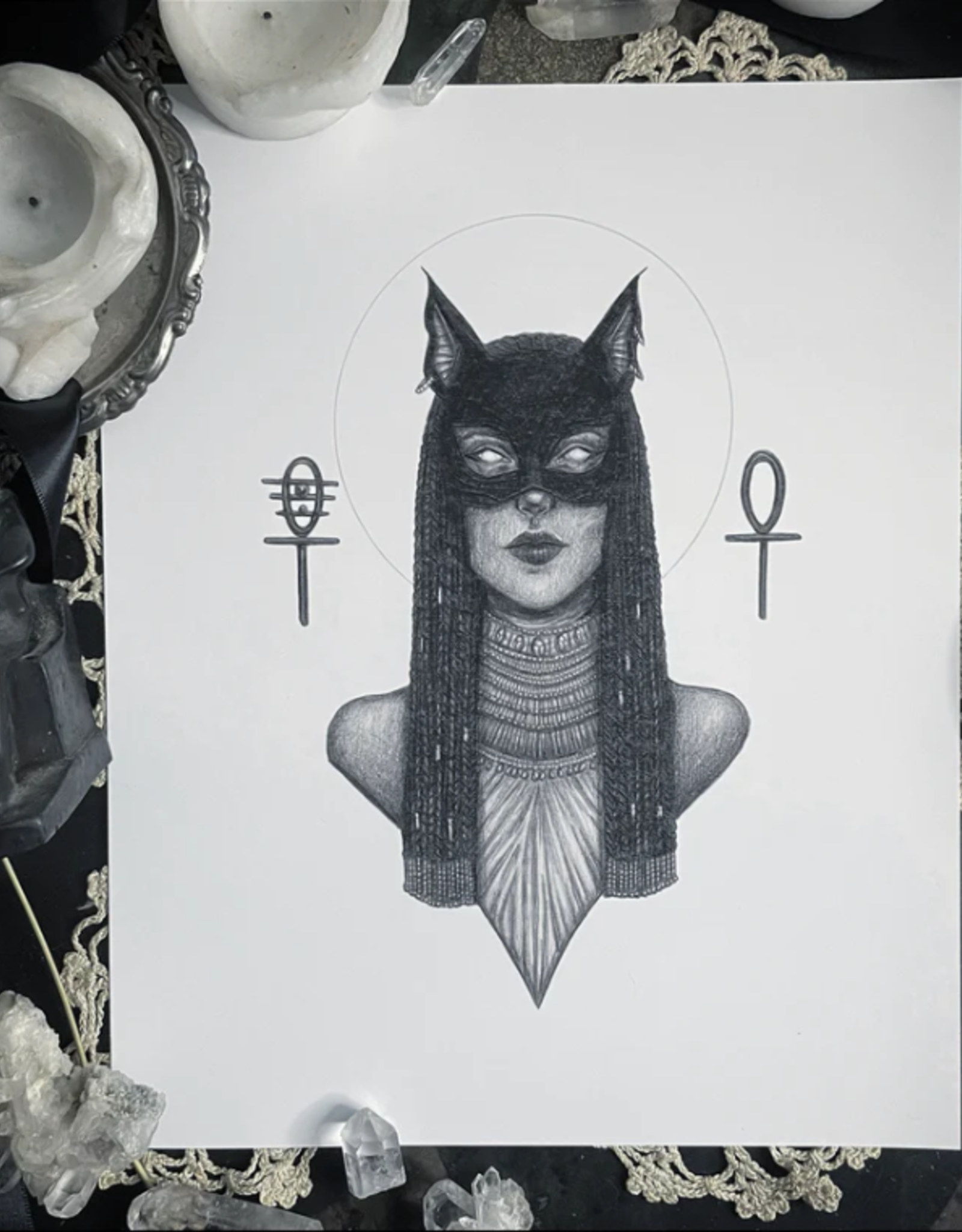 Bastet Fine Art Print - Egyptian Goddess of Protection 5x7