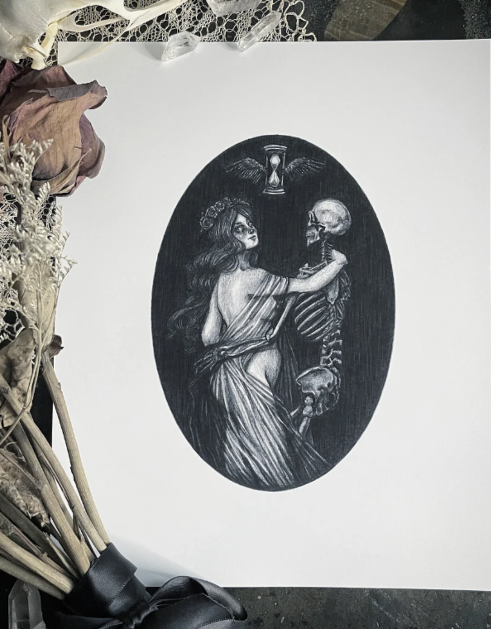 *Death and the Maiden Fine Art Print - Danse Macabre 5x7