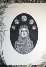 Caitlin McCarthy Art Selene Fine Art Print - Greek Goddess of the Moon 5x7