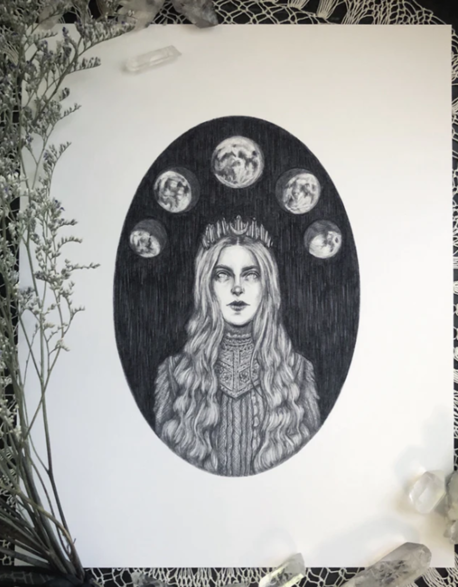 Selene Fine Art Print - Greek Goddess of the Moon 5x7