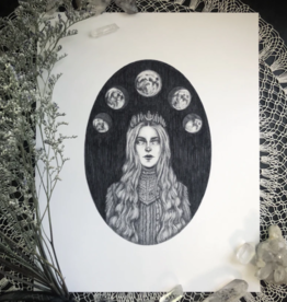 Caitlin McCarthy Art Selene Fine Art Print - Greek Goddess of the Moon 5x7