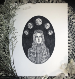 Selene Fine Art Print - Greek Goddess of the Moon 5x7