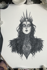The Morrigan Fine Art Print - Celtic Goddess of War & Death 5x7