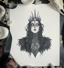 The Morrigan Fine Art Print - Celtic Goddess of War & Death 5x7