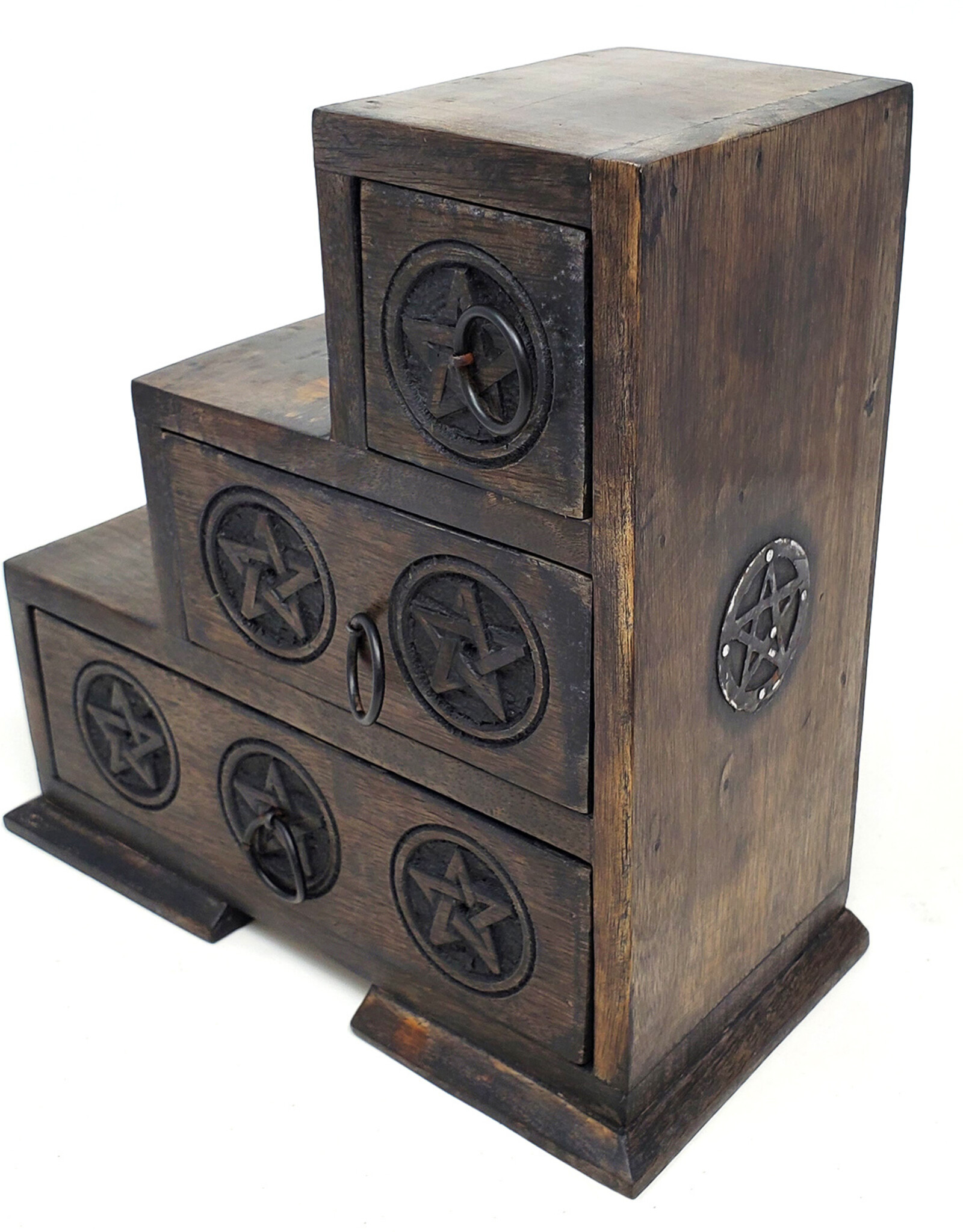 New Age Imports, Inc. Pentagram 3 Step Chest 9x9"