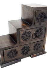 New Age Imports, Inc. Pentagram 3 Step Chest 9x9"