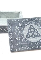 Soapstone Box - Triquetra Carved 4" x 6" Soapstone Box - Triquetra Carved 4" x 6"