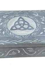 Soapstone Box - Triquetra Carved 4" x 6" Soapstone Box - Triquetra Carved 4" x 6"