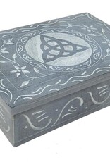 Soapstone Box - Triquetra Carved 4" x 6" Soapstone Box - Triquetra Carved 4" x 6"