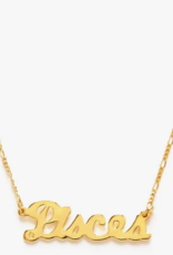 *Zodiac Script Necklace