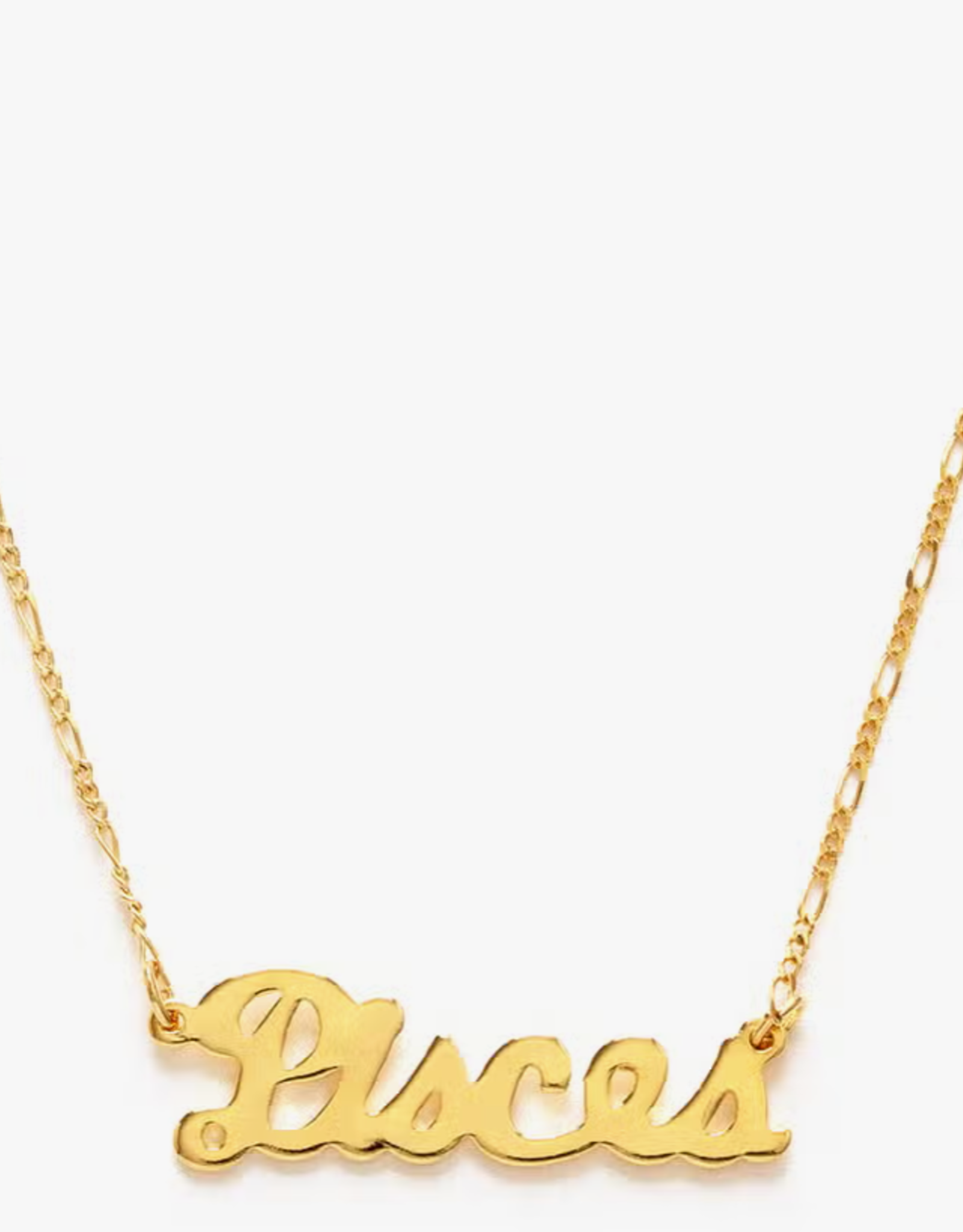 *Zodiac Script Necklace