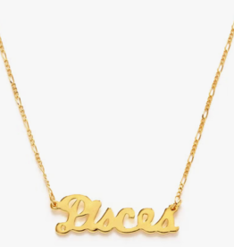 *Zodiac Script Necklace