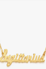 *Zodiac Script Necklace