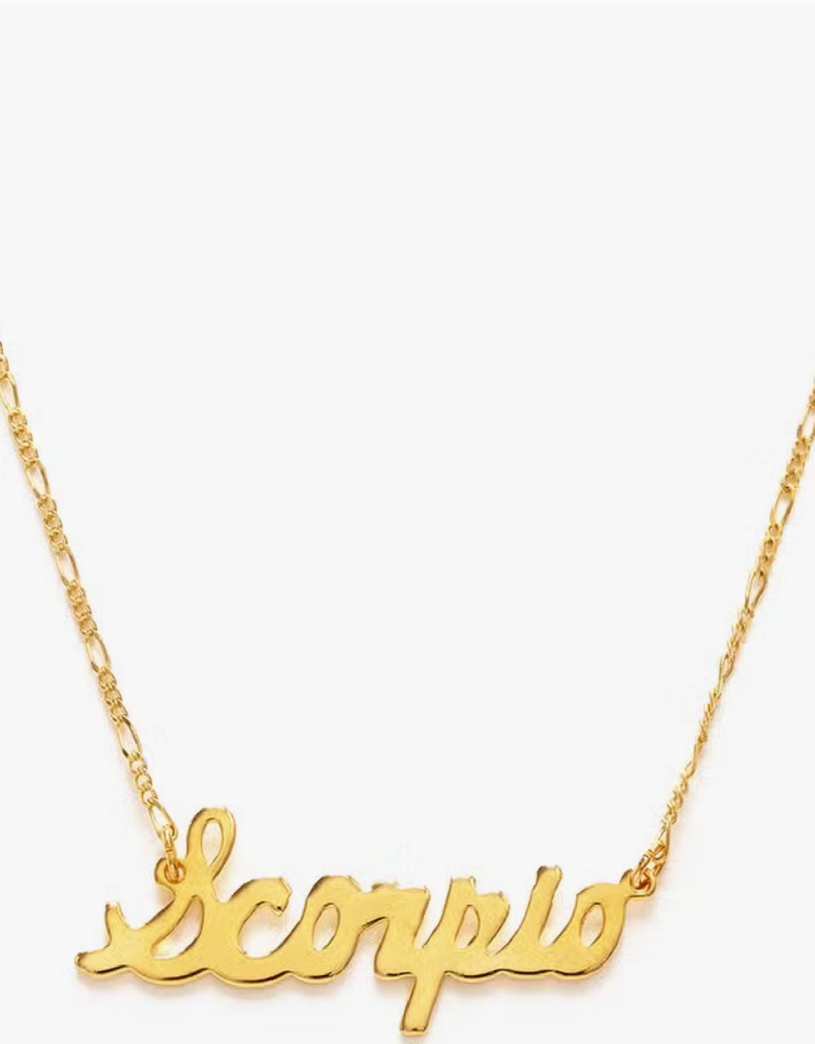 *Zodiac Script Necklace