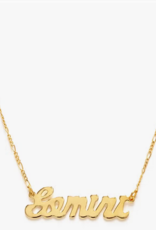 *Zodiac Script Necklace