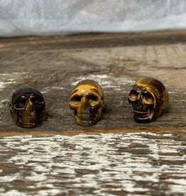 Mini Skulls | 1" | Tiger Eye