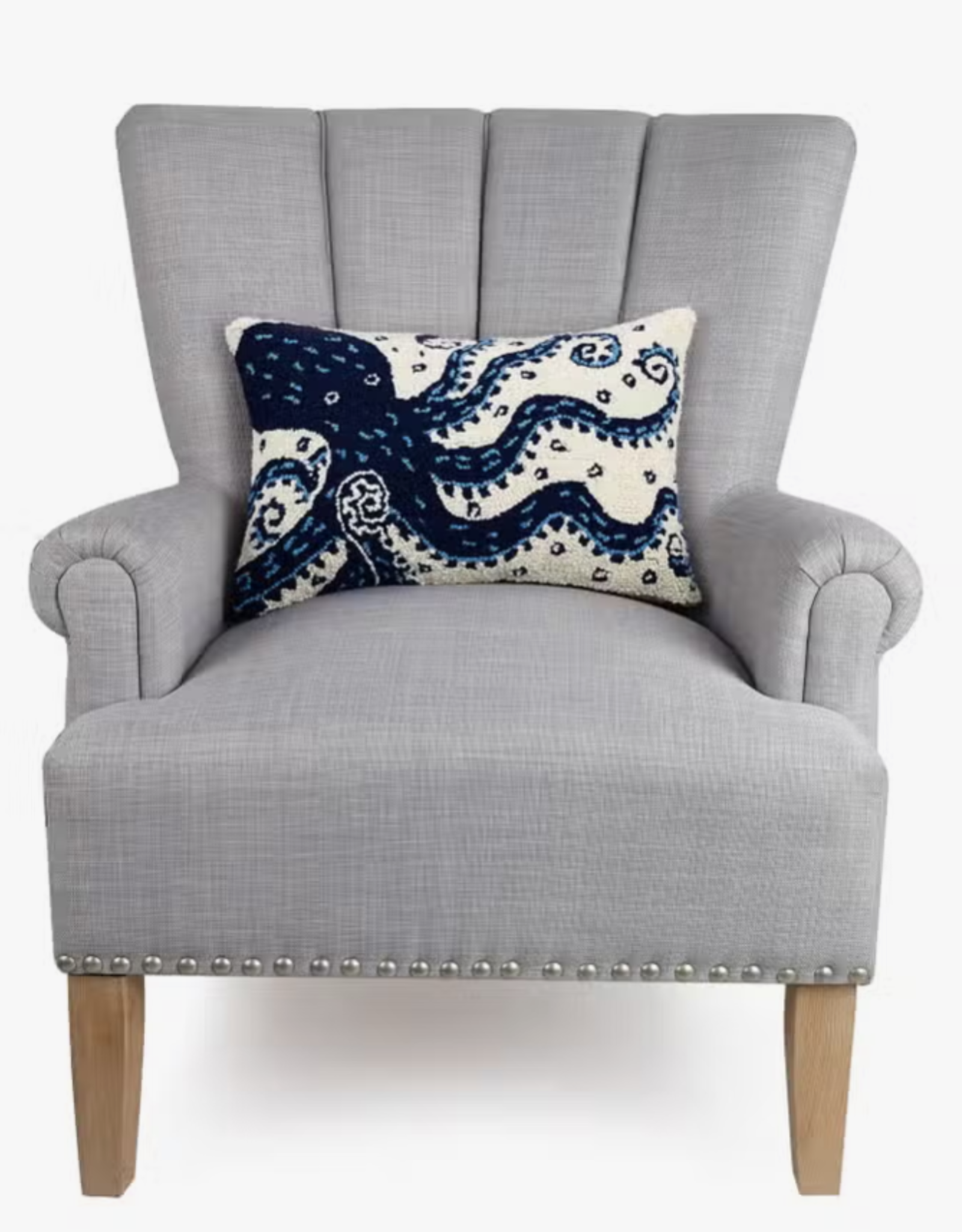 Navy Octopus Hook Pillow