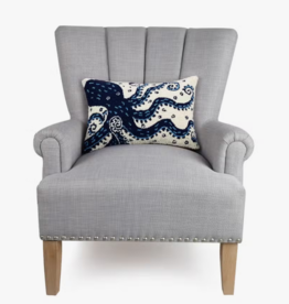 Navy Octopus Hook Pillow