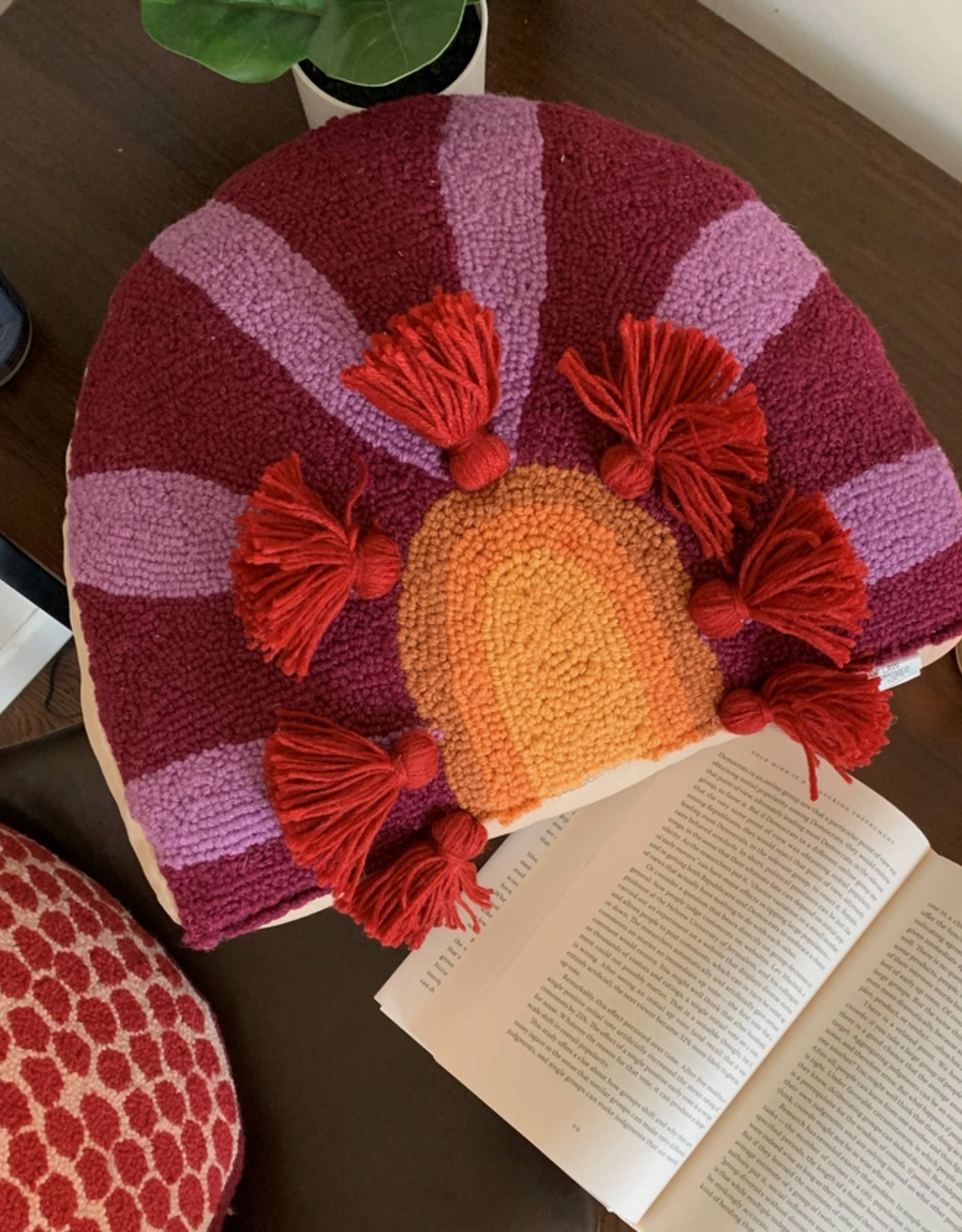 *In Bloom With Tassels Hook Pillow