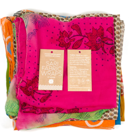 *Furoshiki Style Fabric Gift Wrap - Assorted Upcycled Sari
