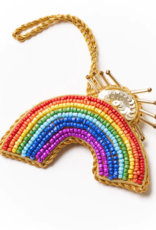 *Larissa Plush Rainbow Sun Rays Felt Ornament - Embroidered