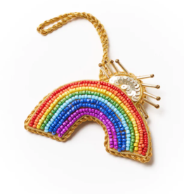 *Larissa Plush Rainbow Sun Rays Felt Ornament - Embroidered