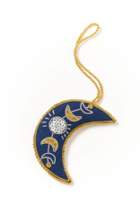 *Larissa Plush Crescent Moon Felt Ornament - Embroidered