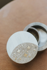 *Nakshatra Moon Stars Pivot Box - Bone, Wood, Brass *Nakshatra Moon Stars Pivot Box - Bone, Wood, Brass