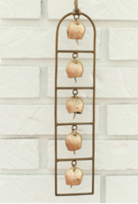 *Rustic Bells Ladder Wall Hanging, Wind Chime - Hand Tuned