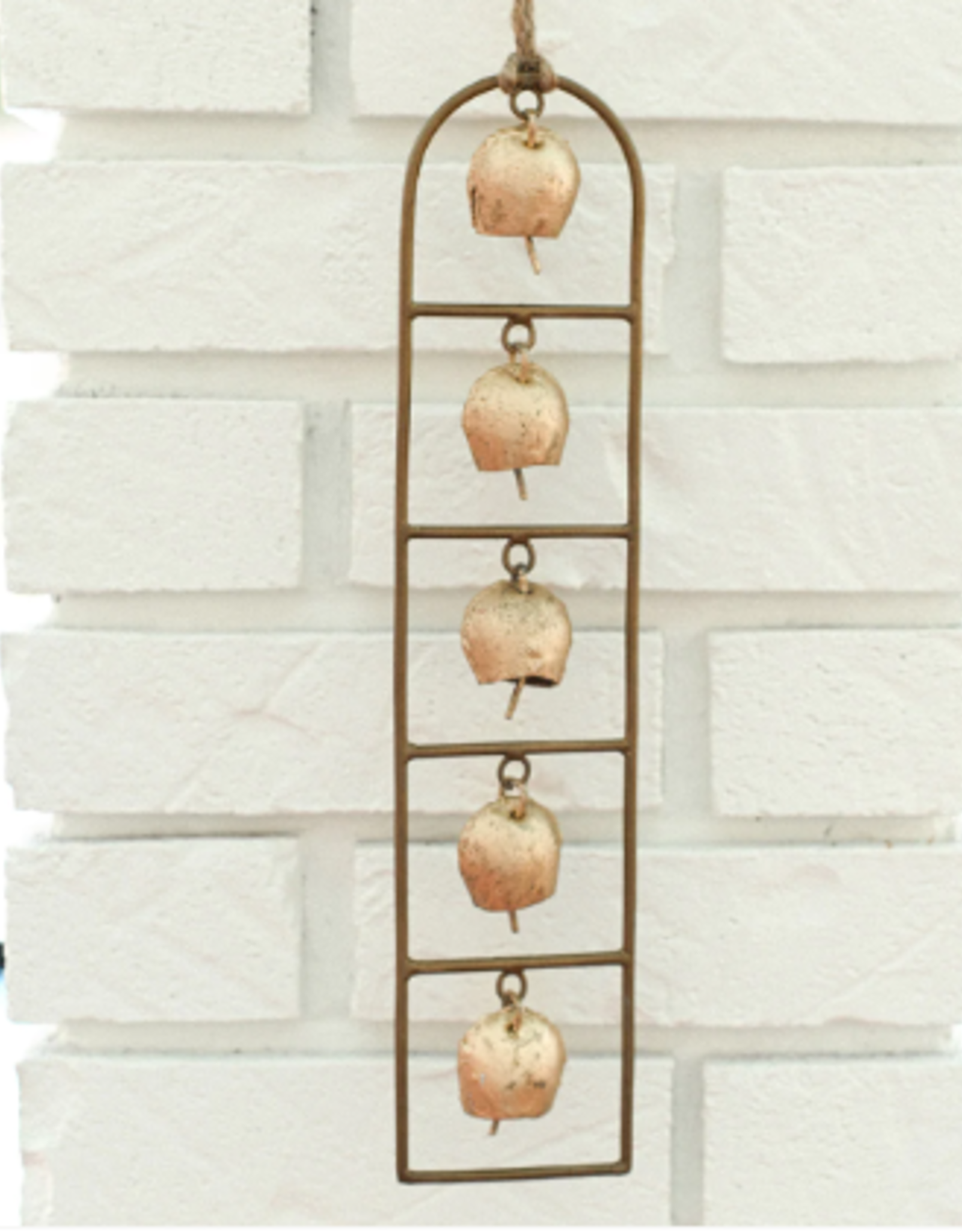 *Rustic Bells Ladder Wall Hanging, Wind Chime - Hand Tuned