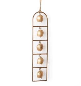 Matr Boomie -Rustic Bells Ladder Wall Hanging, Wind Chime - Hand Tuned