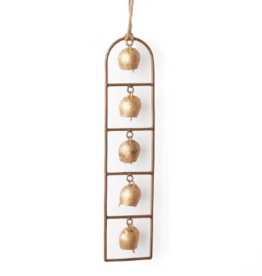 *Rustic Bells Ladder Wall Hanging, Wind Chime - Hand Tuned