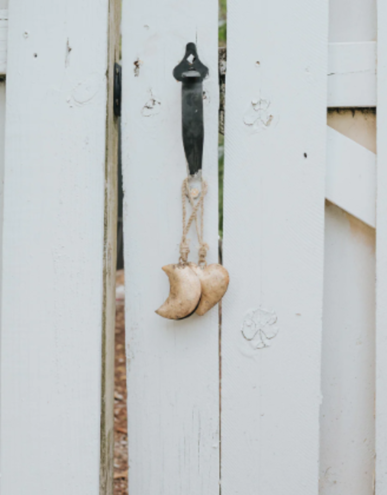 *Indukala Crescent Moon Wind Chime - Rustic bell